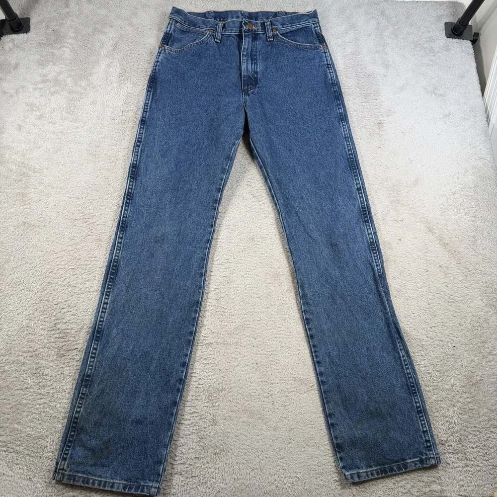 Wrangler Jeans Mens 30x34 Blue Denim 13MWZ Cowboy Western Rodeo Casual Workwear
